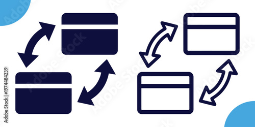 Finance icon set exchange transaction and data transfer symbols for financial applications and reports