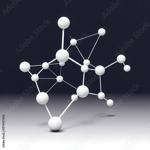 Wallpaper Mural Molecular structure in white on dark background representing Cortisol Levels   Torontodigital.ca