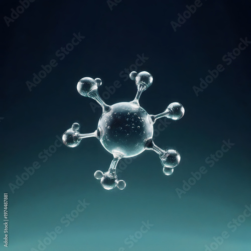 Wallpaper Mural Transparent molecule structure with bubbles representing Cortisol Levels   Torontodigital.ca
