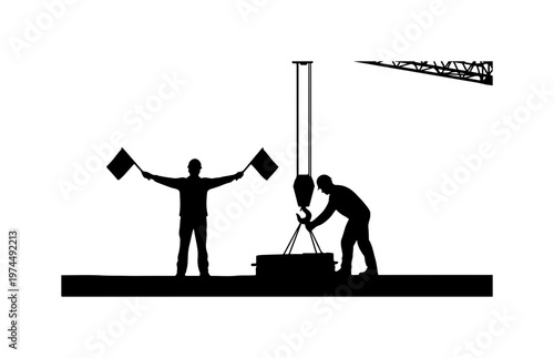 Construction Workers Setting Up Stage Lighting Equipment