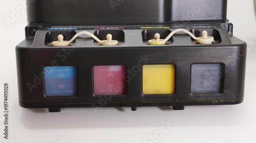 maintain and troubleshoot a color printer showing error lights during operation