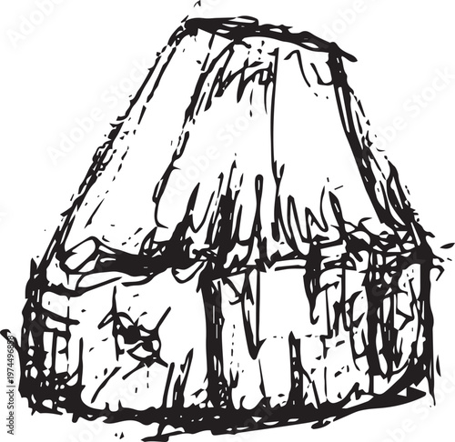 Hand drawn pineapple piece ring fruit illustration sketch clipart vector