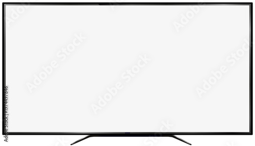 4K TV Flat Screen lcd,Oled,Plasma, Realistic 3D Model White Blank Monitor Display Mockup,Empty Television Template Wide flatscreen Monitor hanging on the wall,Design element for Catalog,Web Site