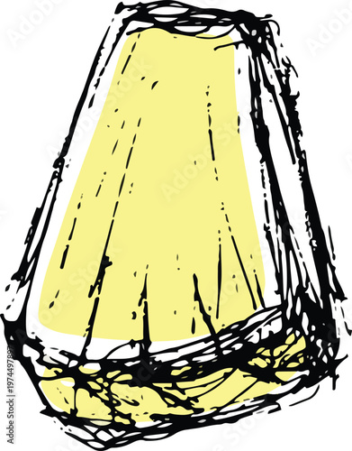 Hand drawn pineapple piece ring fruit illustration sketch clipart vector