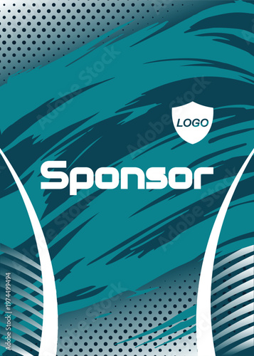 Dynamic Sport Jersey Design Template With Abstract Pattern, Sport Jersey Apparel Sublimation Print Template Vector.