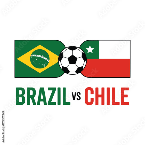 Brazil versus chile a soccer rivalry symbolized by national flags