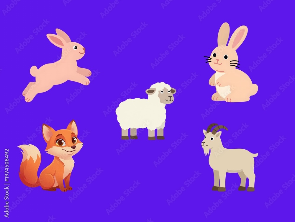 Naklejka premium easter bunny and easter eggs