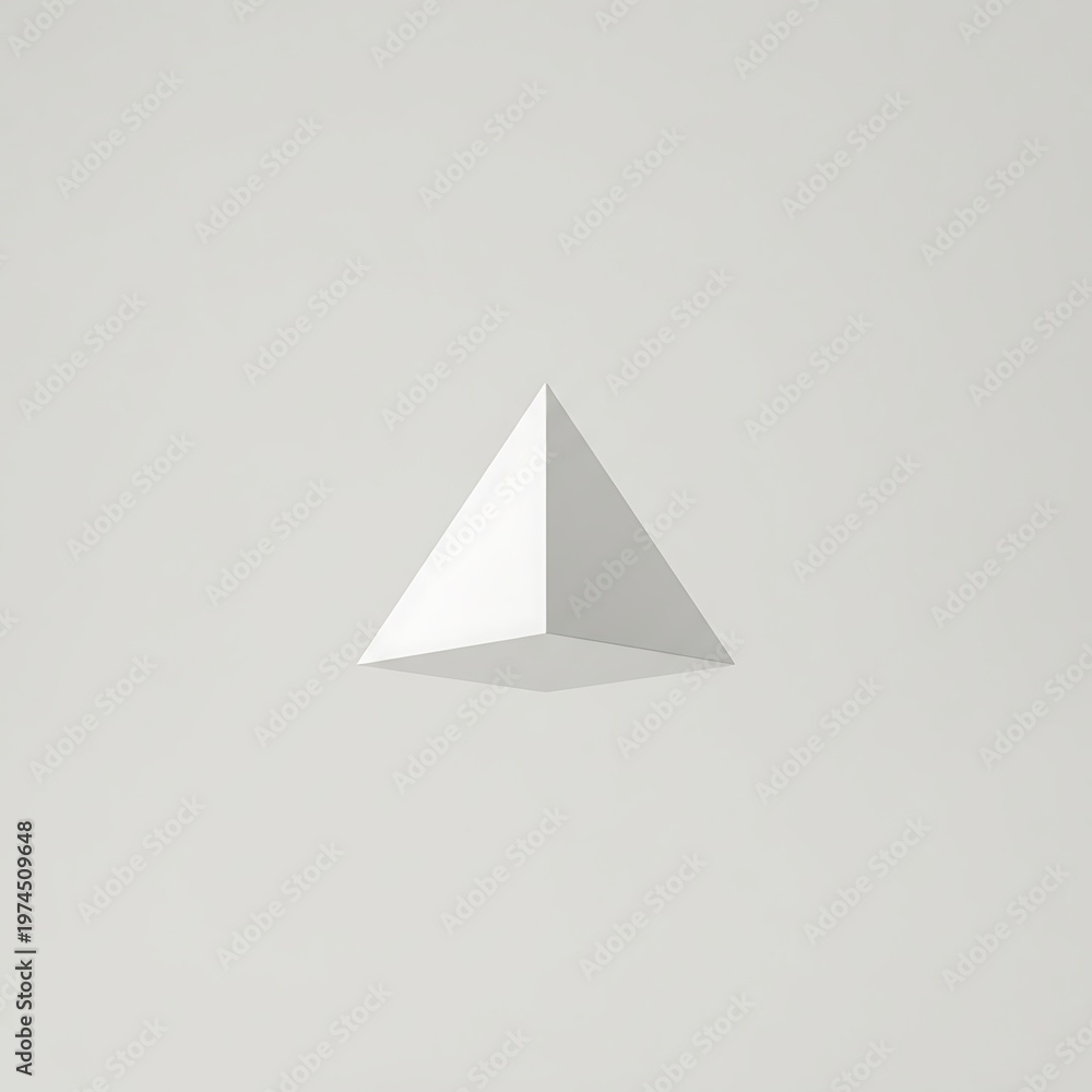 Fototapeta premium Gemini saidAn abstract geometric background features a 3d glass pyramid design and triangular vector shapes with light shadows to create a modern business card concept illustration