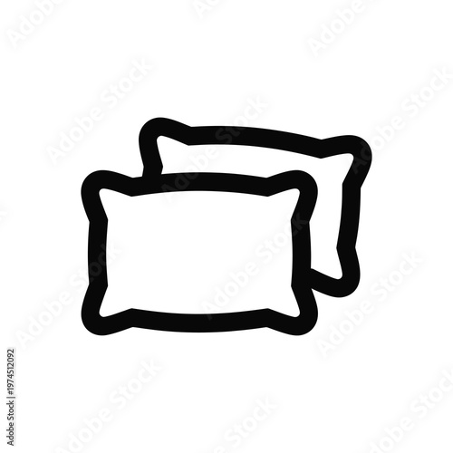 Vector icon of two stacked pillows