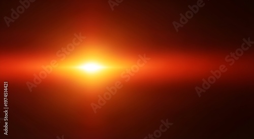Bright orange light flare against dark background with lens flare abstract background light source light burst optical effect background abstract illumination radiance