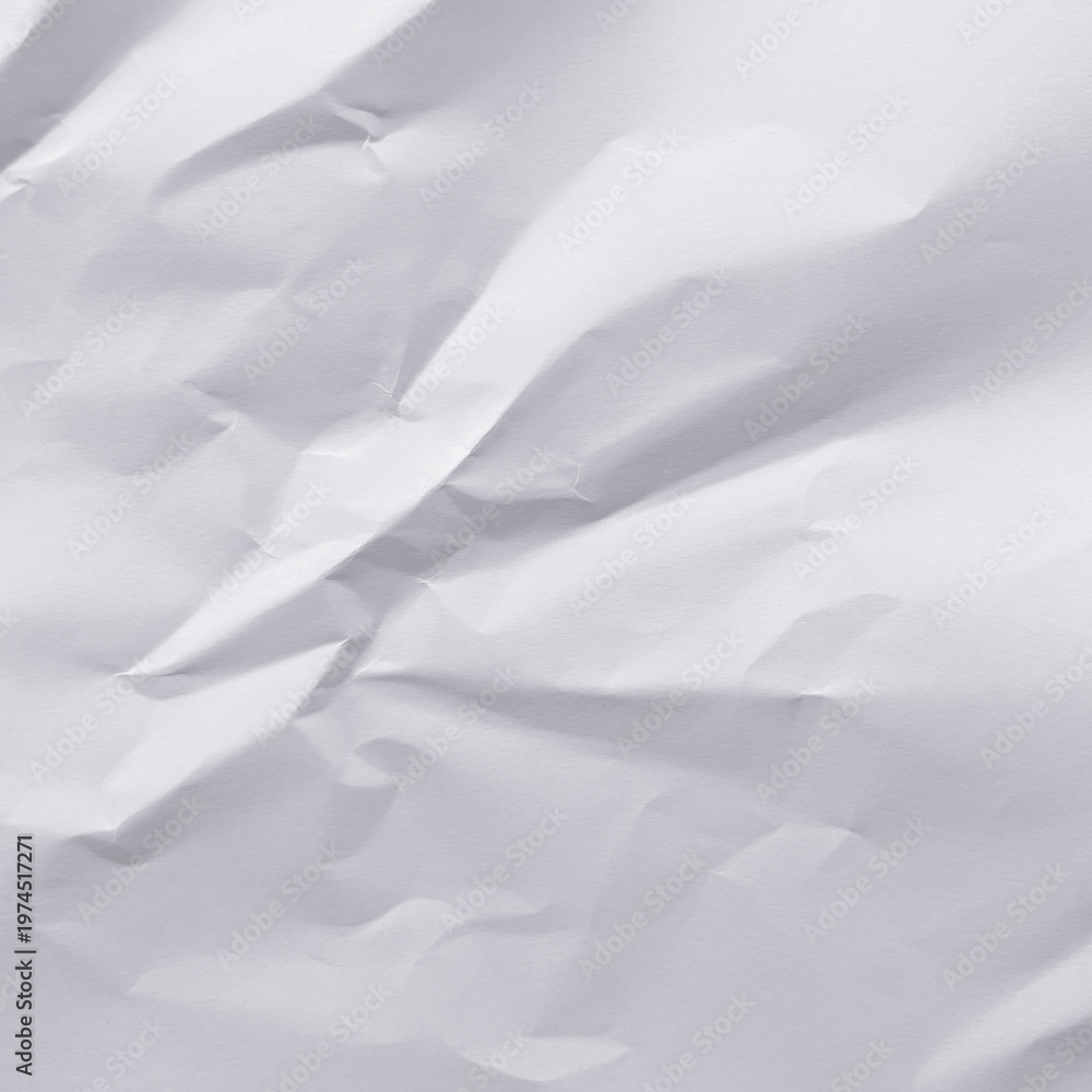 Obraz premium Crumpled white paper texture background
