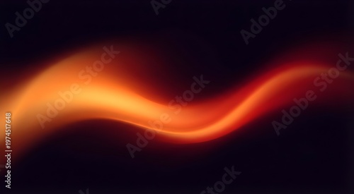 Abstract smooth orange and red wave on dark background with abstract art abstract background gradient creative luminous ethereal artistic illumination smoothness