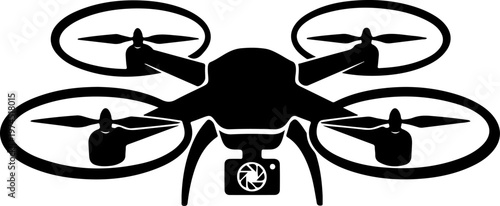 Flying Drone camara silhouette