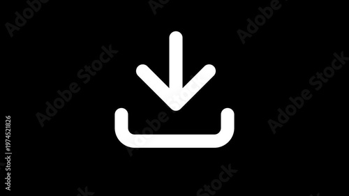 download icon transparent animation background with arrow symbol