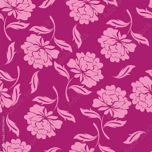 abstract a solid multicolor small and big flower mixed vector pattern arrangement with medium color, all over vector design with white background illustration digital