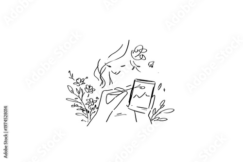 Hand-Drawn Graphic Medicine Comic Panel with Digital Authenticity