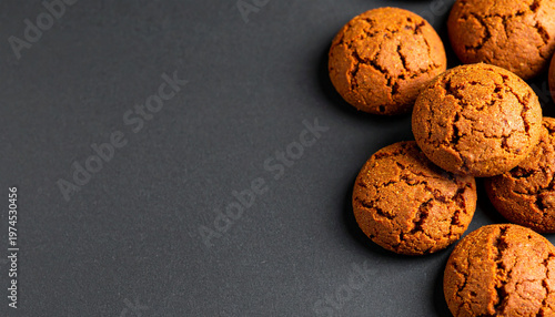 Pebernødder Cookies on Clean Dark Background