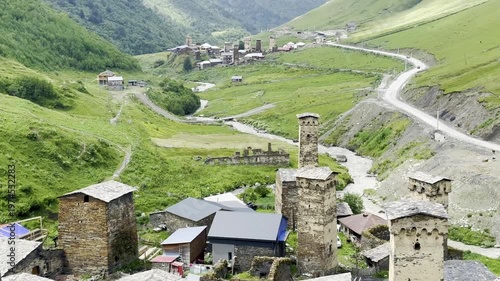 The highest village in Europe, with its watchtowers.