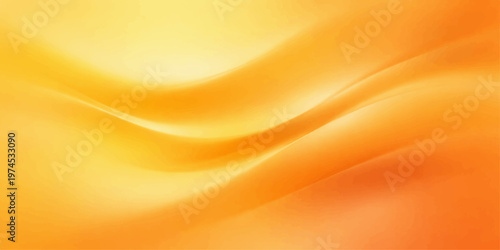 Golden silk flowing fabric texture with smooth yellow satin waves