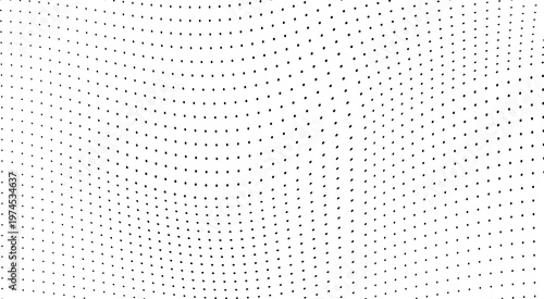 Abstract wavy halftone dot pattern forming dynamic optical illusion background