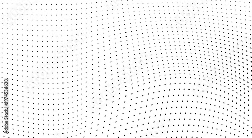 Abstract wavy halftone dot pattern forming dynamic optical illusion background