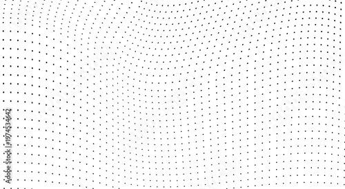 Abstract wavy halftone dot pattern forming dynamic optical illusion background