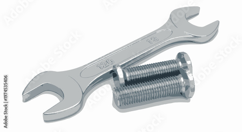 Tools for Repair: Wrench with Bolts and Fasteners