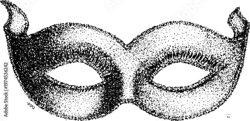 Decorative masquerade mask resting on white background