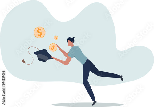 Education fund for college, saving for school or university tuition fee, study cost or training expense concept.person's life situation and his activities.