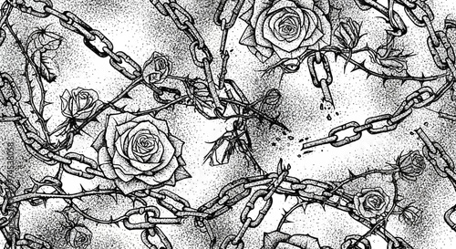 Broken Chains and Roses: Symbol of Freedom, Struggle, and Beauty