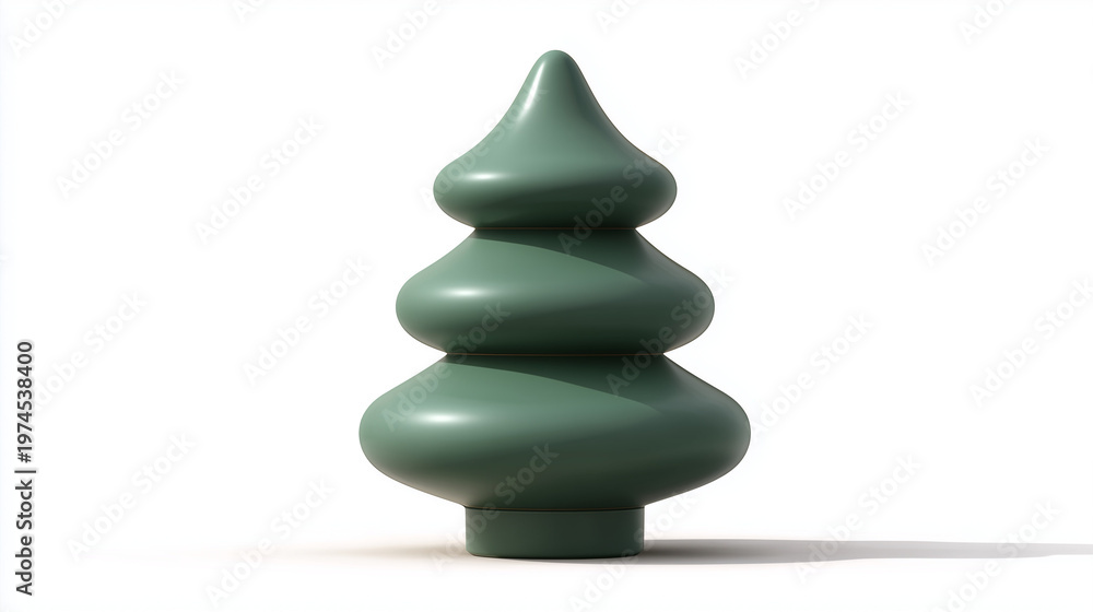 Obraz premium Small Green Christmas Tree Decoration.