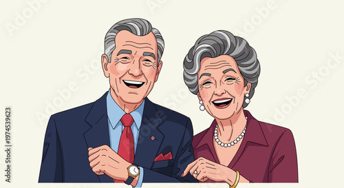 Happy Elderly Couple Laughing Together, Senior Lifestyle, Joyful Retirement