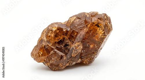 Naturally formed brown crystalline mineral specimen with rough texture and earthy hues