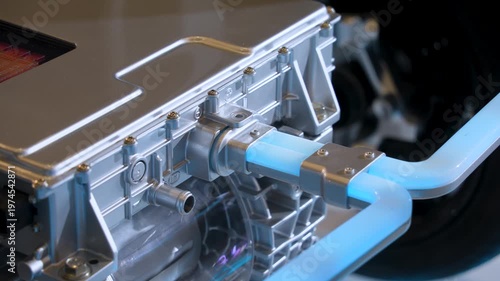 electric system of eco car engine, Automotive part concept.
