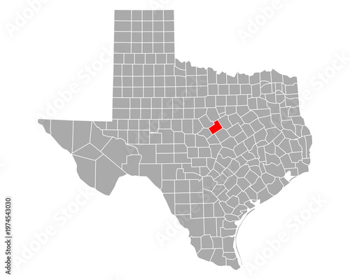 Karte von Hamilton in Texas
