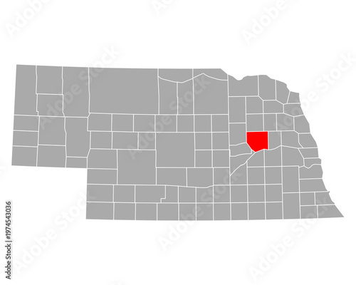 Karte von Platte in Nebraska