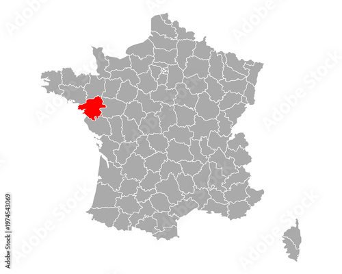 Karte von Loire-Atlantique in Frankreich