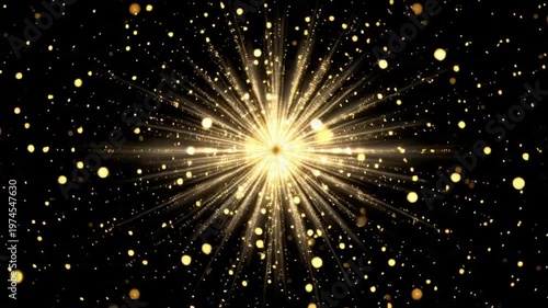 Glowing Light in Space Explosion.