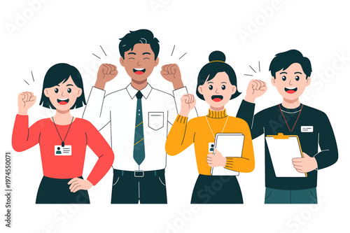Business professionals showing triumph and team spirit with business professionals celebrating achievement colleagues energetic motivated enthusiastic determination accomplishment