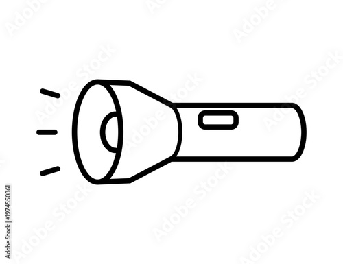懐中電灯のアイコン_ベクターイラスト