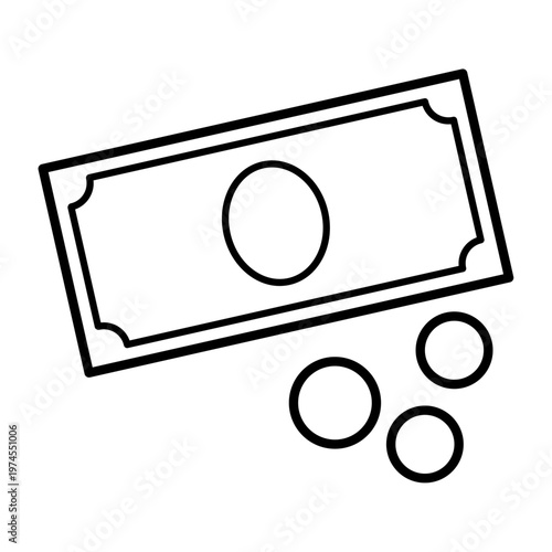 現金のアイコン_ベクターイラスト