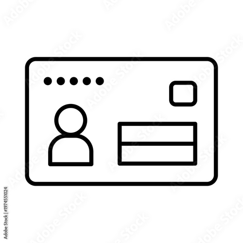 身分証のアイコン_ベクターイラスト
