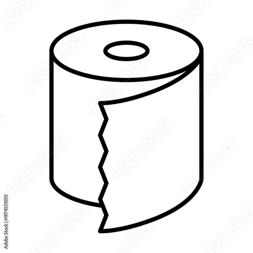トイレットペーパーのアイコン_ベクターイラスト
