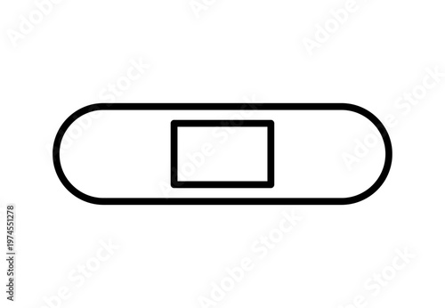 バンドエイド　絆創膏のアイコン_ベクターイラスト