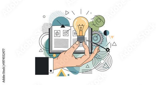 Creative idea generation and innovation concept.