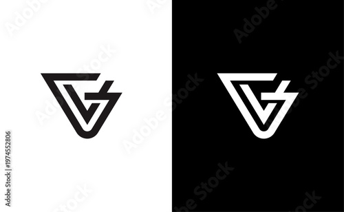 GV, VG minimal monogram logo