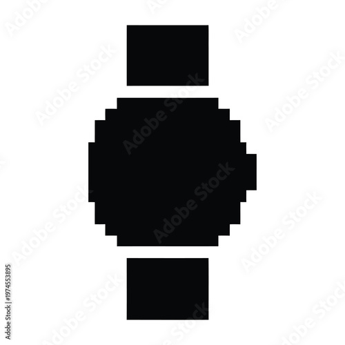 Vector of a smartwatch with a rectangular face and a band attached