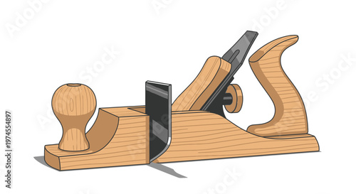 Traditional Woodworking Hand Plane Tool for Smoothing Surfaces
