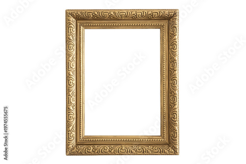 Vintage wooden picture frame with a rustic finish