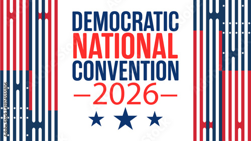 Bilde på lerret Professional 2026 Democratic National Convention banner featuring patriotic star